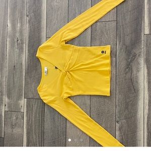 yellow hollister long sleeve